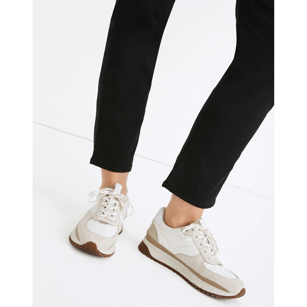 Madewell Kickoff Trainer Sneakers Shoes in Antique Cream Multi Women 10 Men 8.5